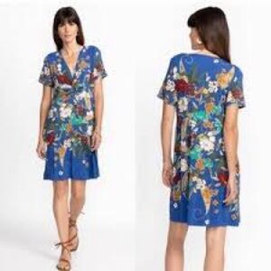 Johnny Was Vibrant Floral Mini Dress